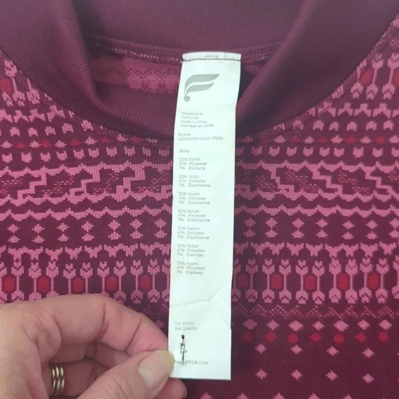 Fabletics Holly Seamless Long Sleeve Top, Color Purple/Pink, Size L - Picture 13 of 13
